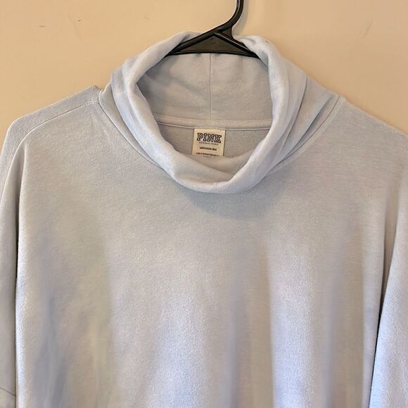 Womens’ PINK oversized Turtleneck Sweatshirt Size S - Picture 2 of 5
